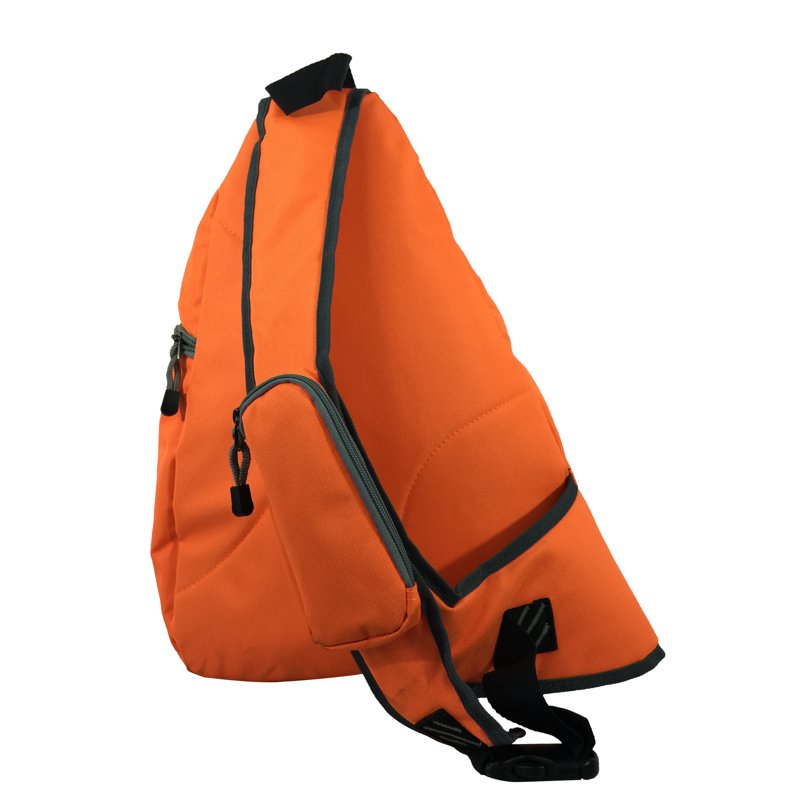 Unisex Reflective Sling Backpack Bright Orange Safety Daypack Travel Bag
