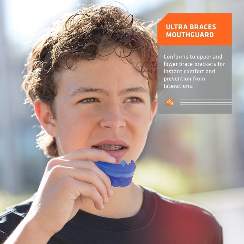 Adult Orthodontic Mouthguard with Ultra Triple-Layer Protection - Moldable, Remoldable, Blue