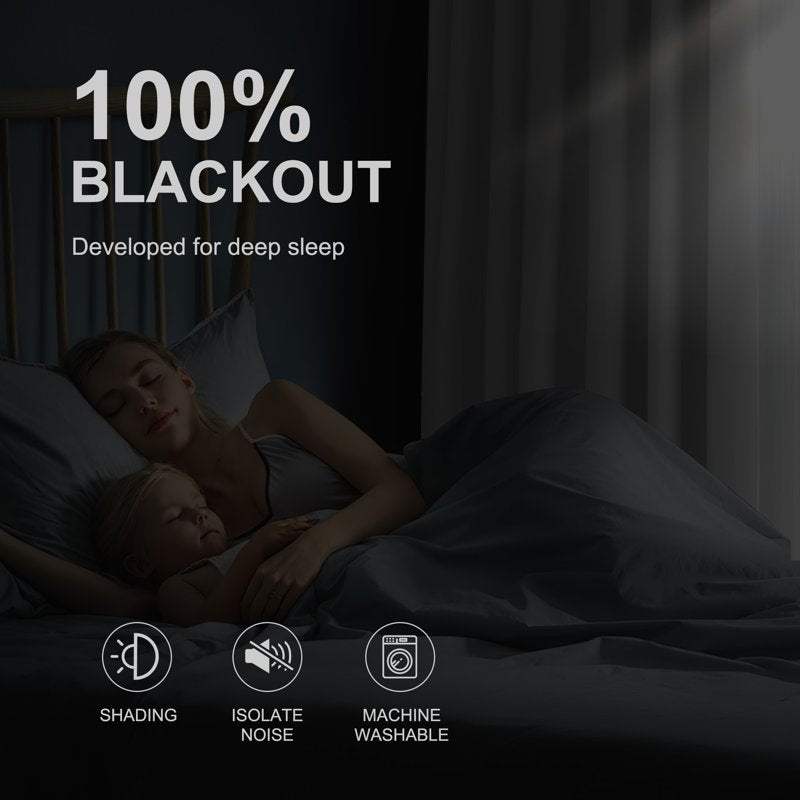 Blackout Window Curtains with Thermal Insulation and Noise Reduction - Grommet Drapes for Living Room
