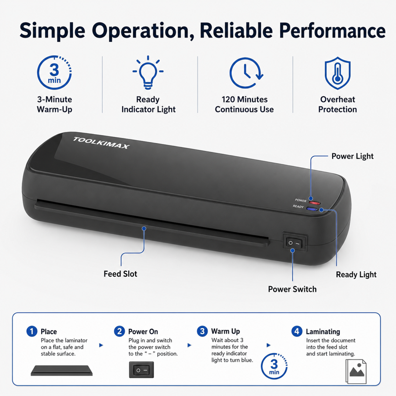 Thermal Laminator Machine for A4 A5 A6 Documents & Photos with Pouches