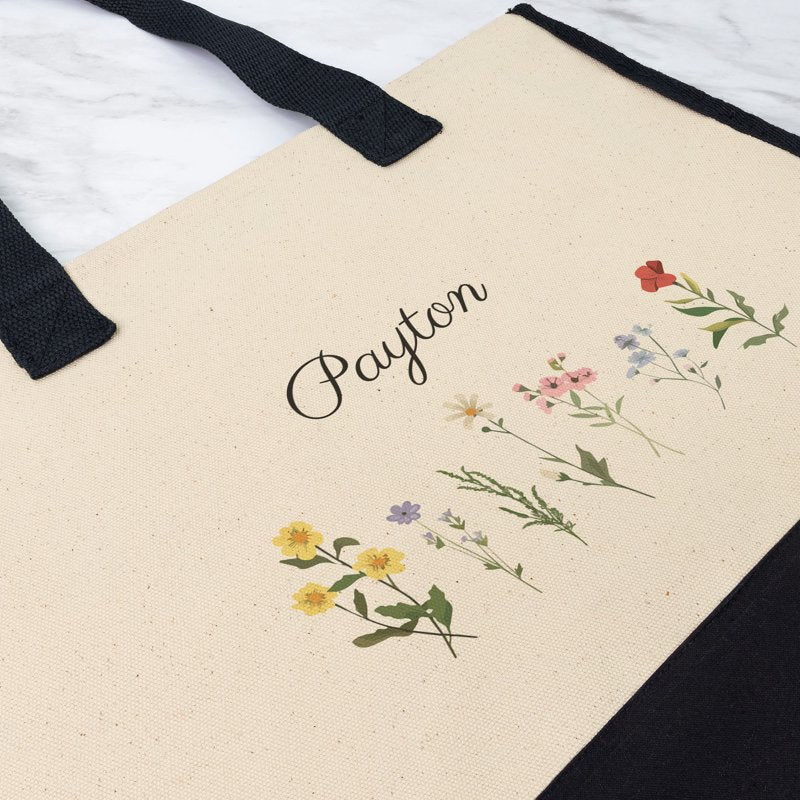 Personalized Cotton Canvas Tote Bag - Natural Eco-Friendly Reusable Bag