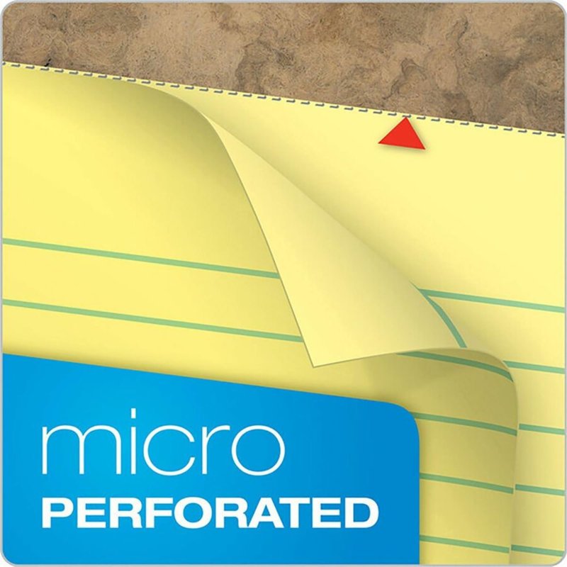 Recycled Ruled Notepad - 50 Sheets, 5 x 8 Inches, Canary, Pack of 12