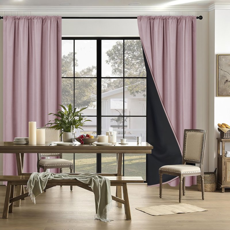 Blackout Curtains 2 Panels Thermal Insulated Window Drapes for Bedroom Privacy