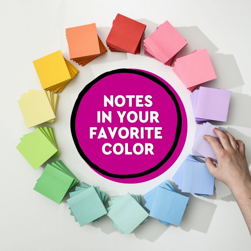 Post-it Super Sticky Notes - 3x3 Inch, 5 Pads, 90 Sheets Each, Bright Color