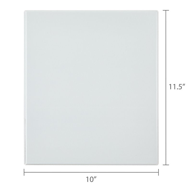 4 Pack View Binder with 0.5 Inch D-Rings - White, Office & School Use