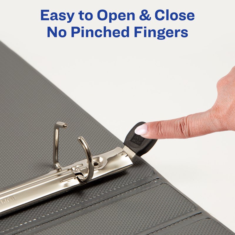 Heavy-Duty View Binder 0.5 Inch Slant Rings Black - Durable Archival Safe Office Organizer