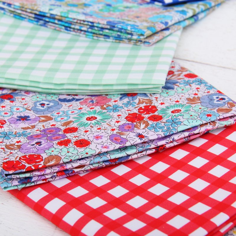 Cotton Quilting Fabric by the Yard - Spring Picnic Collection - Magenta Floral