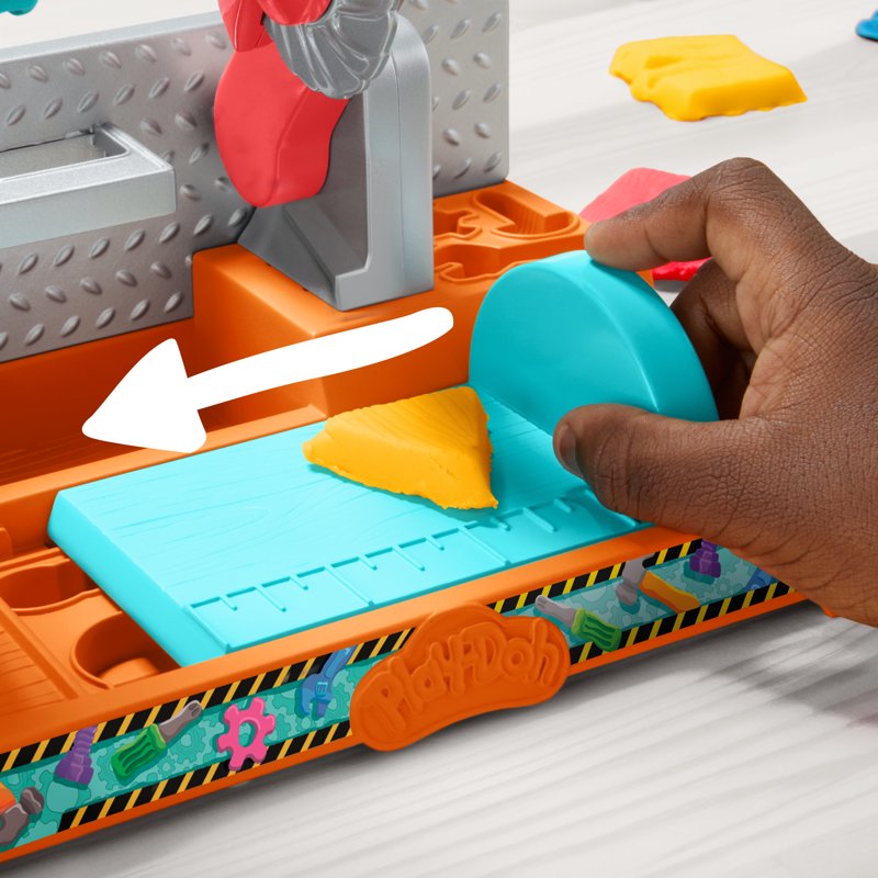 Play-Doh Tool Bench Set with Stampers and Saw for Preschool Kids 3+