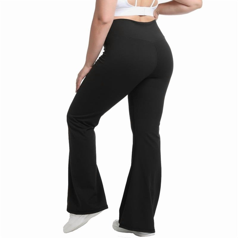 Plus Size Women's Yoga Pants High Waist Bootcut Tummy Control Workout Leggings