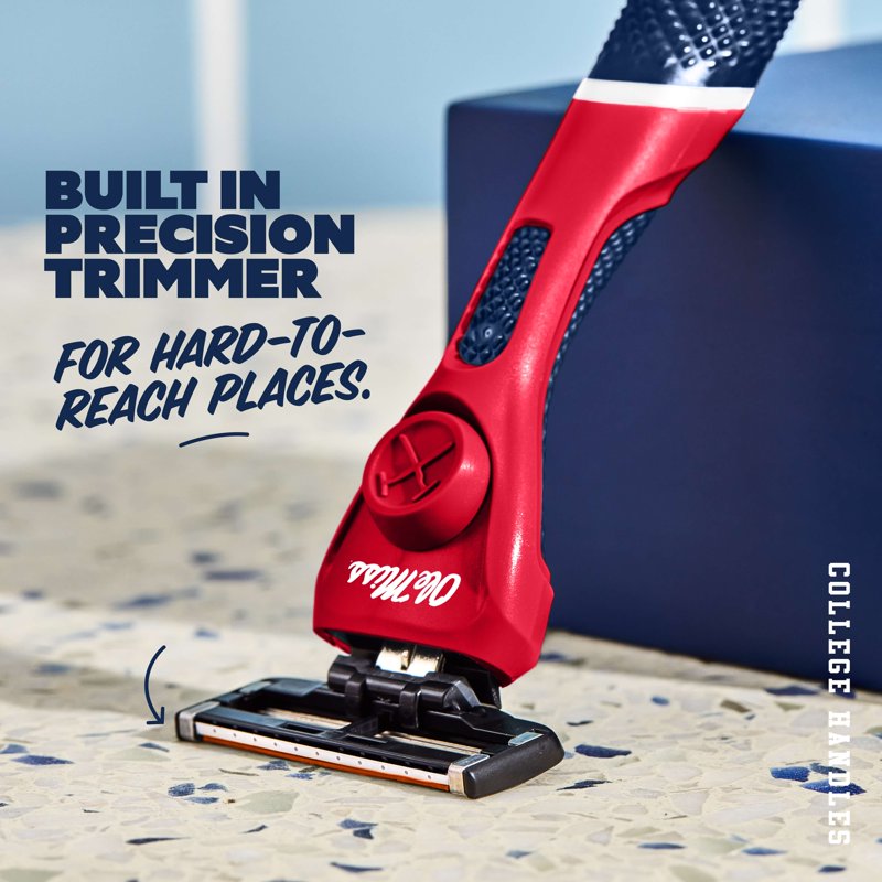 6-Blade Razor Starter Set with School Colors - Men's Shaving Kit