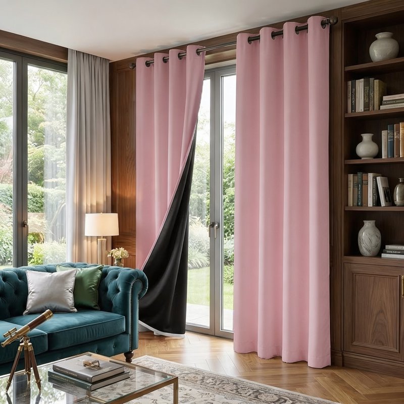 Blackout Window Curtains Set - Room Darkening Thermal Insulated Drapes