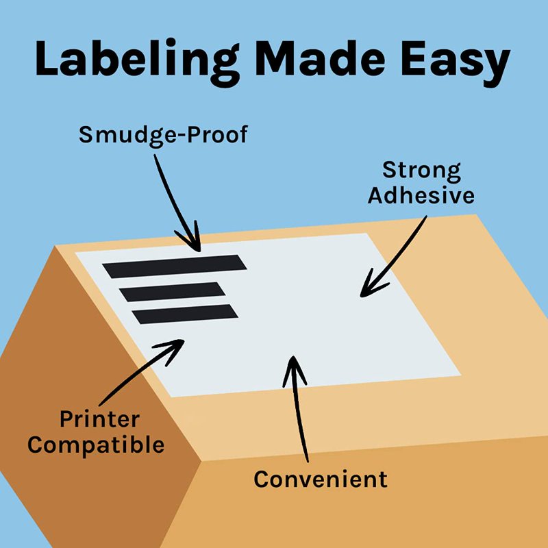 Multipurpose White Label Sheets - 8.5x5.5 Inches, Laser & Inkjet Compatible, 50+ Labels