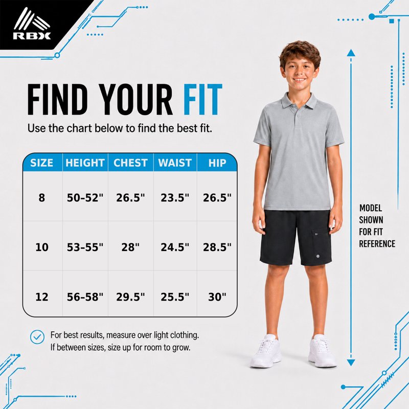 Boys Athletic Shorts and Polo Set - Moisture-Wicking Performance Outfit for Sports & Play