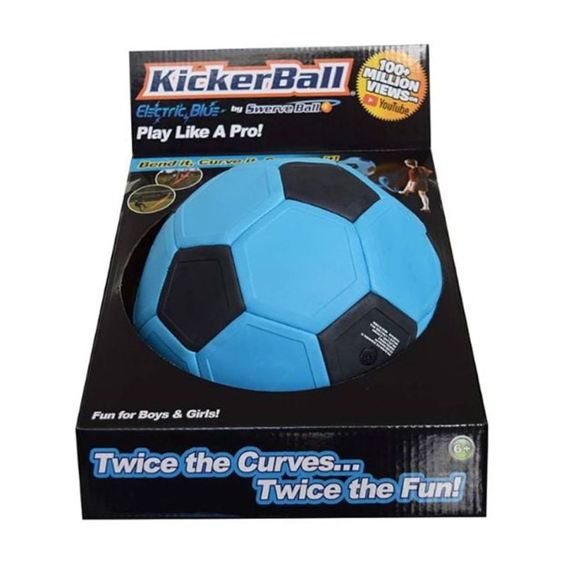 Swerve Sports Kicker Ball Trick Soccer Training Ball - Electric Blue, Size 4 (Variation: blue)