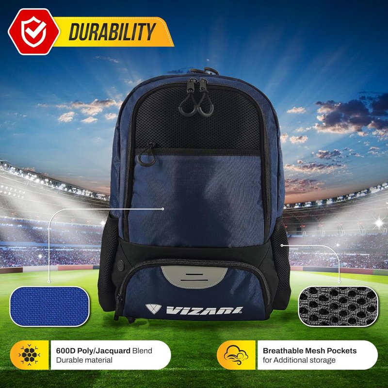 Sports Backpack for Soccer Volleyball Basketball & More - Kids & Adults