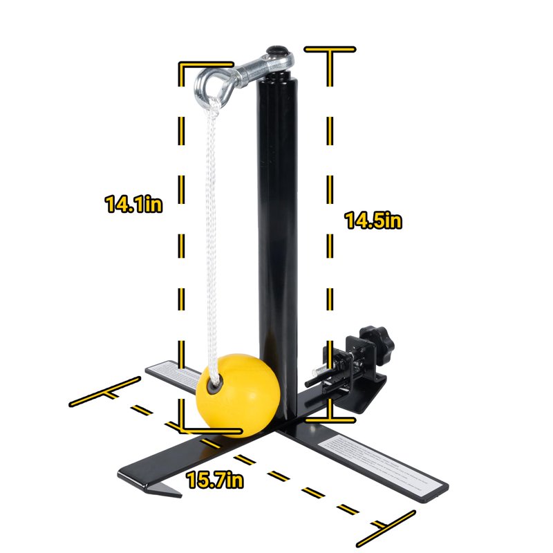 Baseball Swing Trainer with Metal Base and Tethered Ball - Portable Hitting Aid