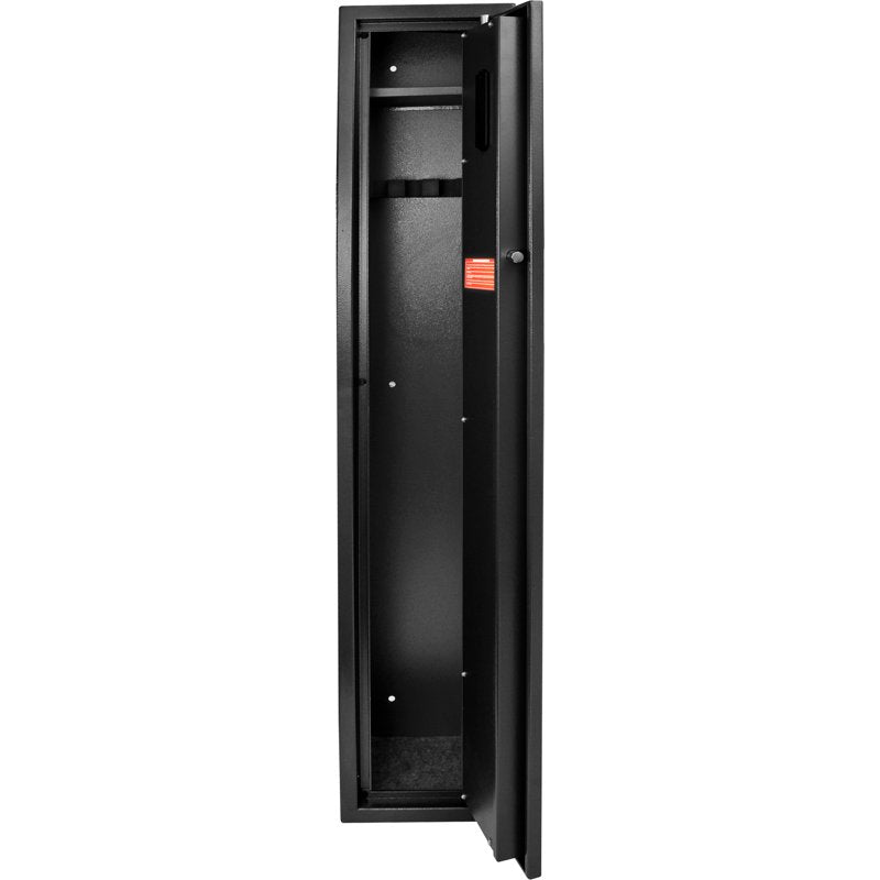 Biometric Rifle Safe with Keypad and 4-Position Rack - 66 lbs