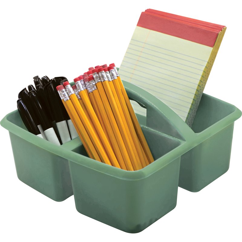 Eucalyptus Green Plastic Storage Caddy Set of 6 - Classroom Organizers