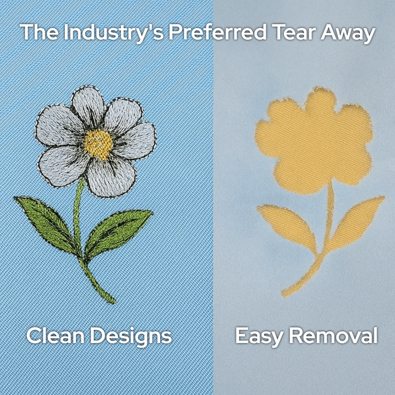 Tear Away Embroidery Stabilizer - Medium Weight 12" x 50 yd for Machine Embroidery