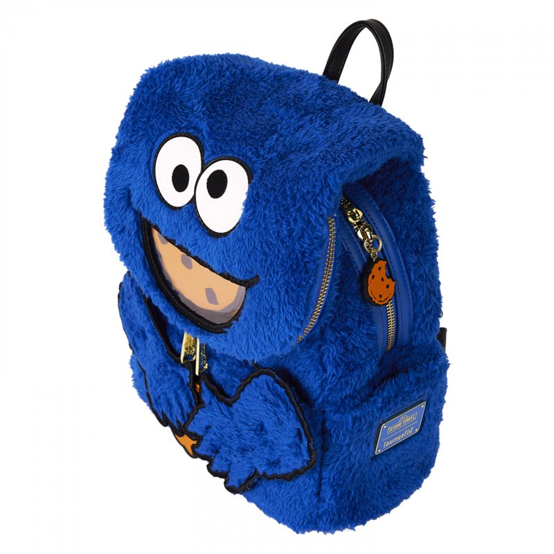 Sesame Street Cookie Monster Plush Mini Backpack for Kids & Adults