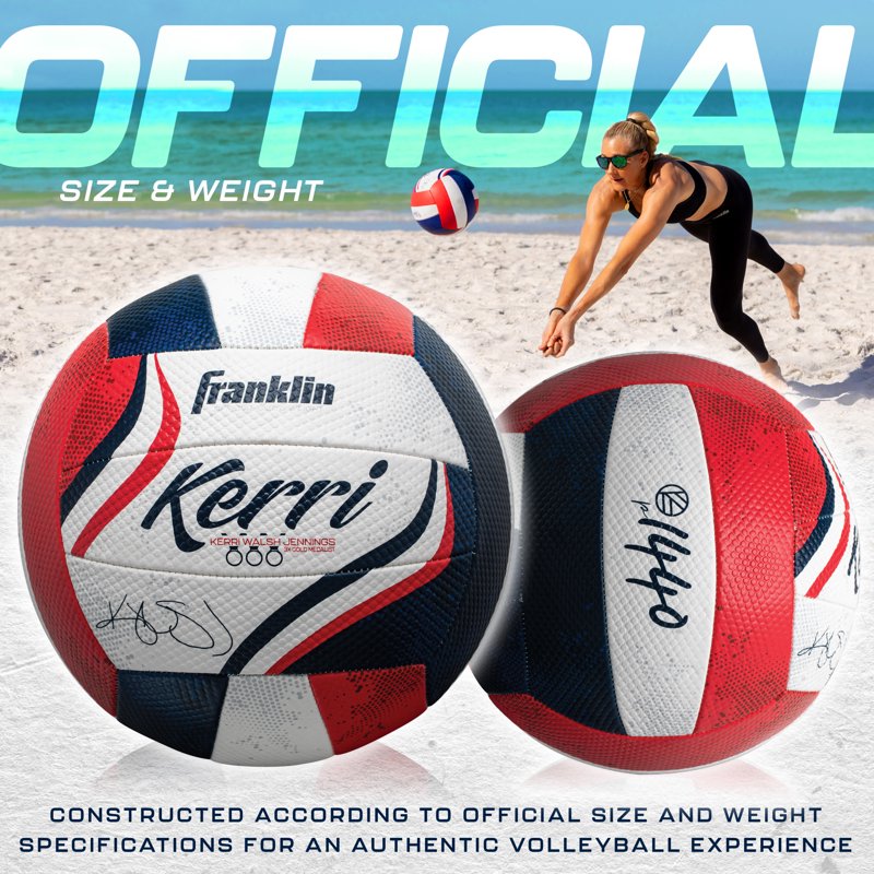 Official Size Beach Volleyball with Pump & Needle – Kerri Walsh Jennings Design