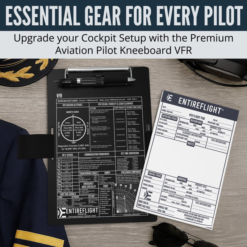 Pilot Kneeboard with Flight Pad for Navigation and Flight Data Recording