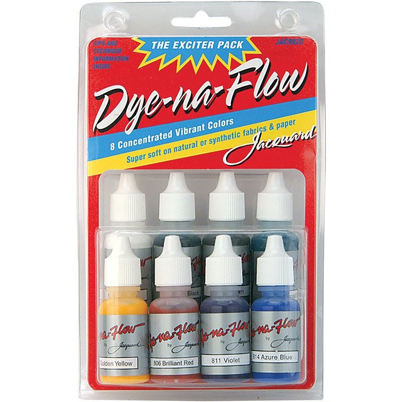 8-Color Fabric Dye Set for Silk Painting & Tie-Dye - Watercolor & Airbrushing