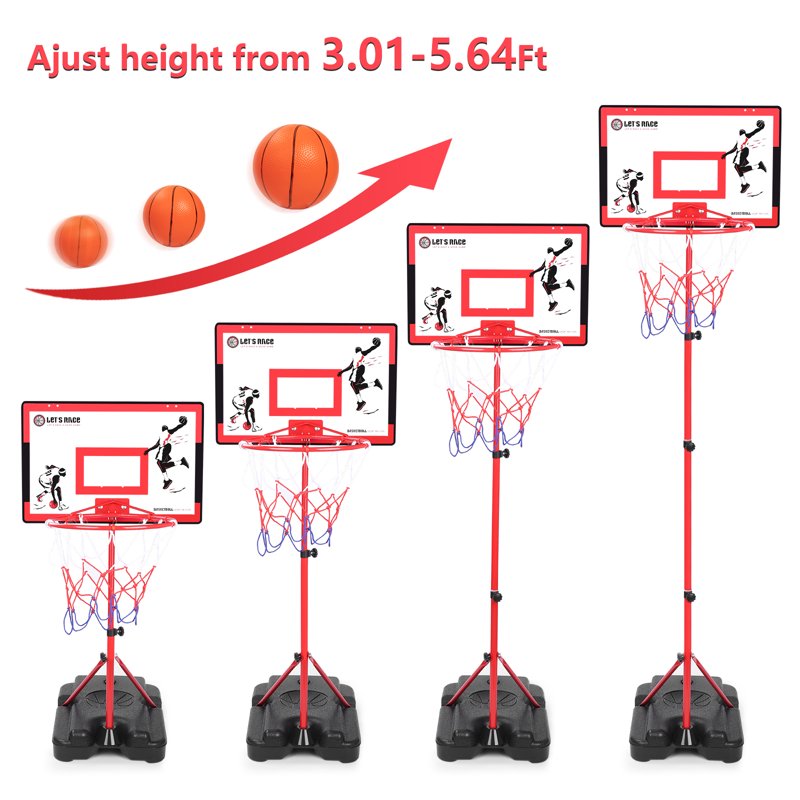 Kids Adjustable Basketball Hoop for Toddlers & Kids 3-8 - Indoor & Outdoor Toy