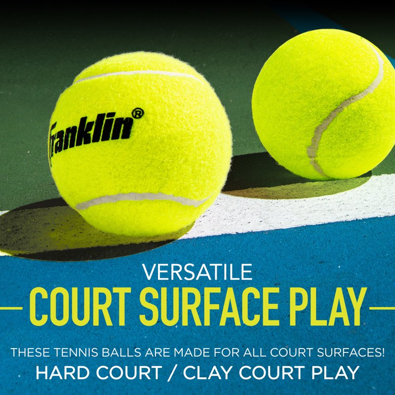 Pressureless Tennis Balls 3 Pack for Practice & Training - Low Bounce for All Court Surfaces