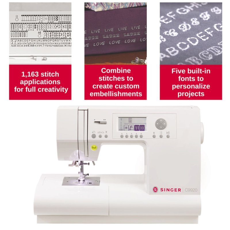 Computerized Sewing Machine with 810 Built-In Stitches & Accessories