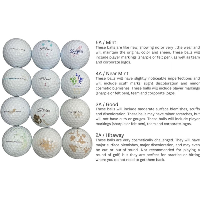 Colored Mix 72 Recycled Golf Balls in Mesh Bag – 3A/2A Quality