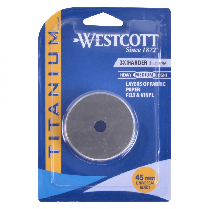 2 Pack Rotary Fabric Cutting Blades - Titanium Bonded Replacement Blades for Sewing & Craft