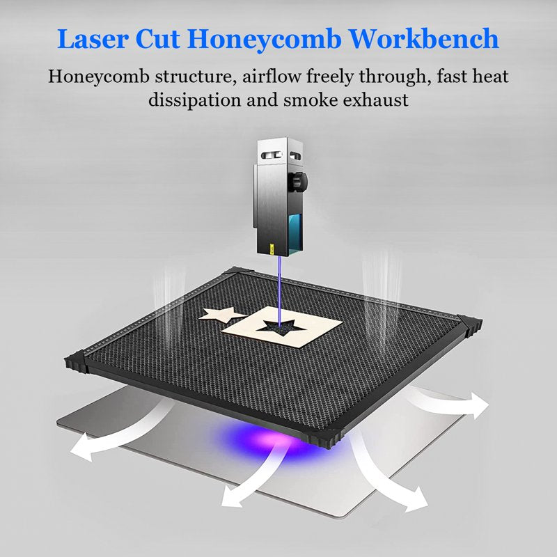 Honeycomb Laser Bed for Engraving and Cutting Machines - Steel Table, 440x440mm