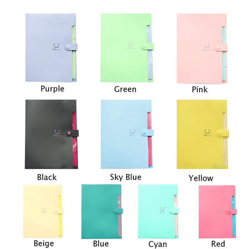 A4 Document Organizer File Folder Binder with 5 Pockets and Secure Closure