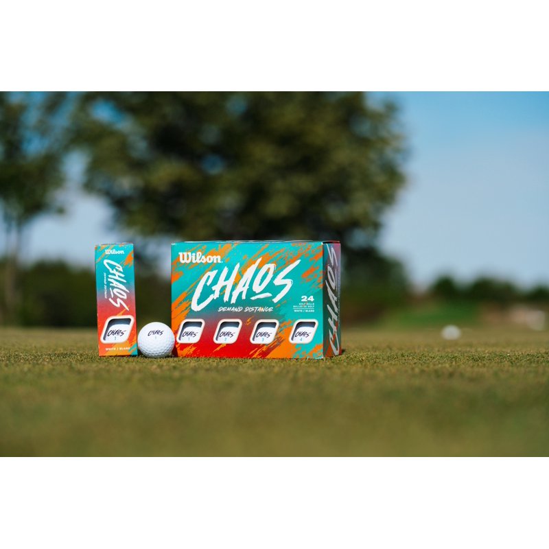 Wilson CHAOS White Golf Balls 24 Pack - Maximum Distance & Control