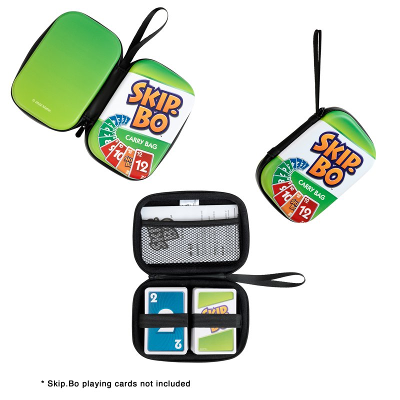Skip-Bo Card Game Carry Bag Waterproof Travel Organizer with Strap