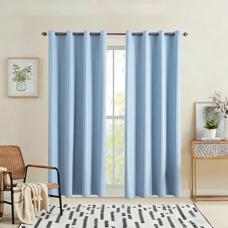 Blackout Insulated Curtain for Window - Light Control & Privacy, 59x63in