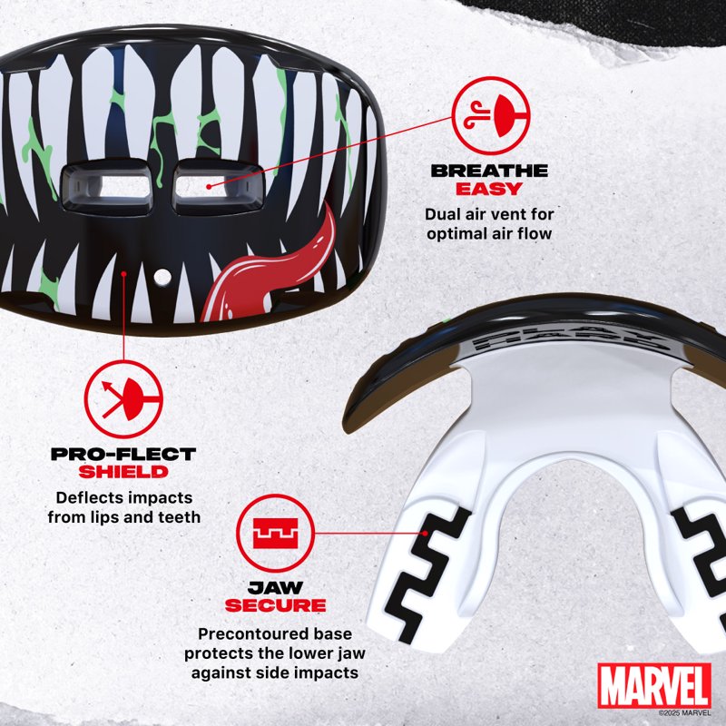 Football Mouth Guard with Detachable Strap - Impact Protection & Breathing Ventilation