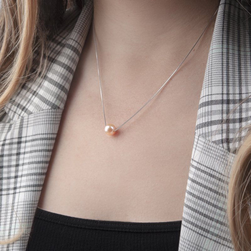 Birthday Pearl Necklace Gift for Grandma - 50th Anniversary Jewelry with Silver or Gold Chain