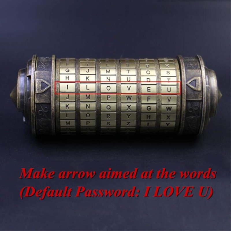 Mini Cryptex Lock Box for Romantic Gifts - Da Vinci Code Style, All Colors