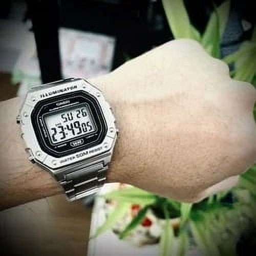 Digital Wristwatch for Men with Stopwatch LED Backlight and 50M Water Resistance - Black