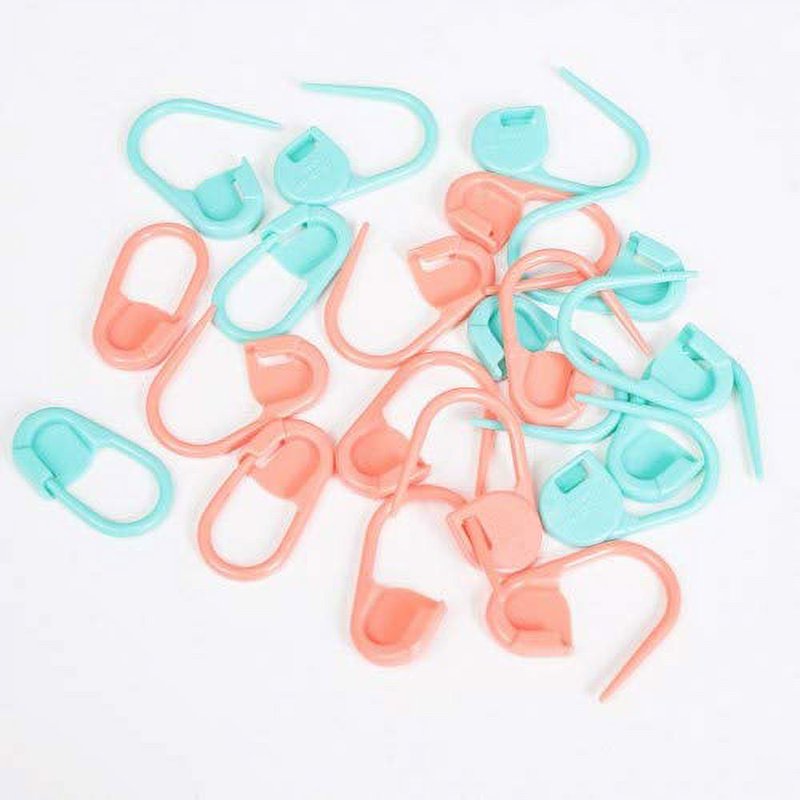 Knitting and Crocheting Locking Stitch Markers 20-Pack - Multi-Color