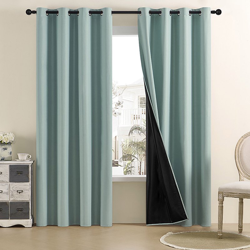 Blackout Curtains for Bedroom & Home Theater - Noise Reducing Thermal Drapes