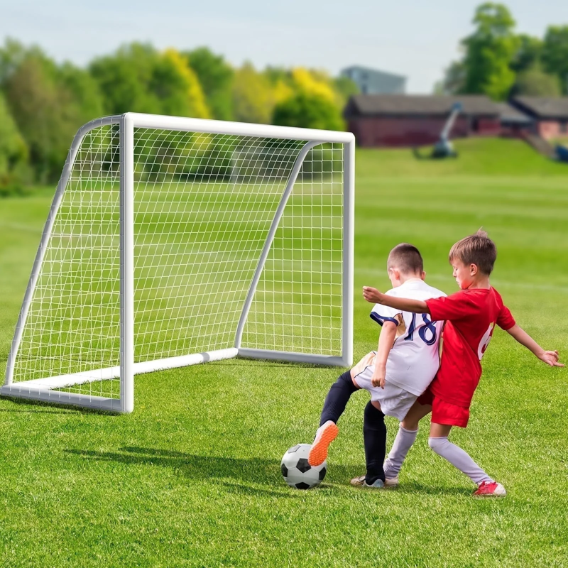 TLGREEN 8x6 ft Portable Soccer Goal Set of 2 with Weatherproof UPVC Frame & Carry Bag