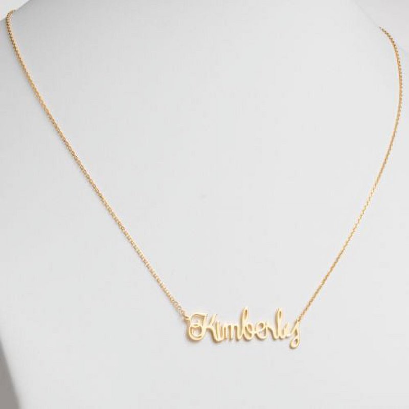 Personalized Name Necklace Gold Over Sterling Sterling Script Custom Jewelry