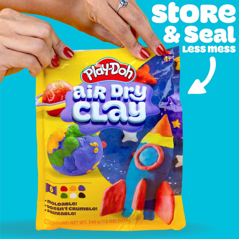 Multicolored Air-Dry Clay 6-Pack for Arts & Crafts, Sculpting & Kids' Play