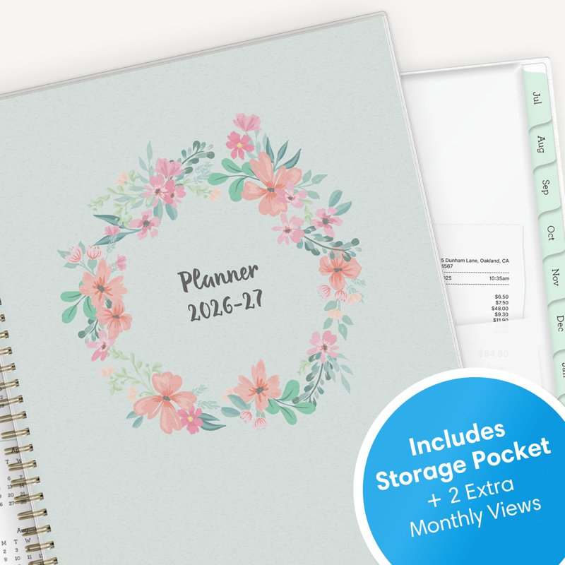 Academic Year Planner Calendar 2026-2027 - Weekly & Monthly Organizer, 8.5x11 with Laminated Tabs
