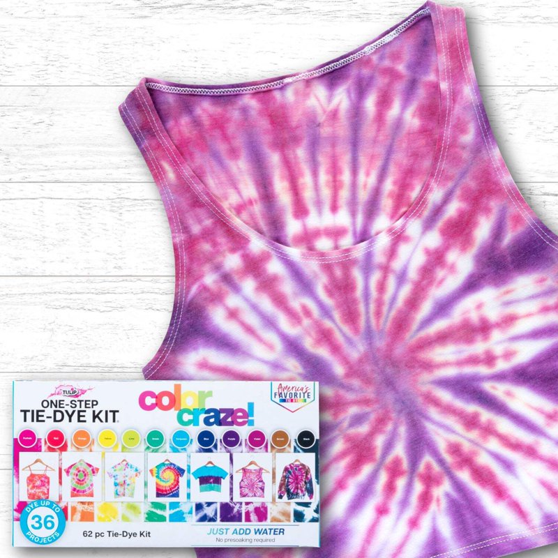 Tulip One-Step Tie-Dye Kit - 12 Vibrant Fabric Dyes for Cotton & Natural Fibers