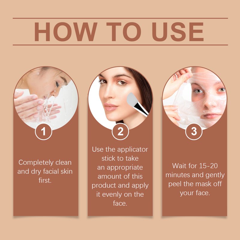 Hydrating Collagen Face Mask with Brush - Firming & Glow Skin Treatment 3.53oz