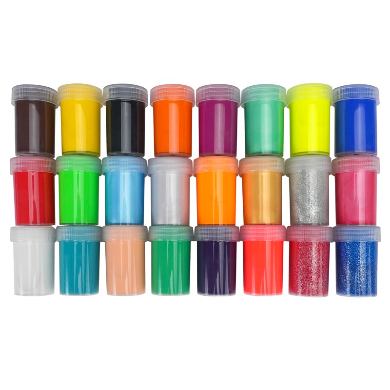Washable Tempera Paint Set - 24 Non-Toxic Bright Colors for Kids Art
